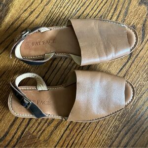 Fat Face Women's Brown Leather Sandals